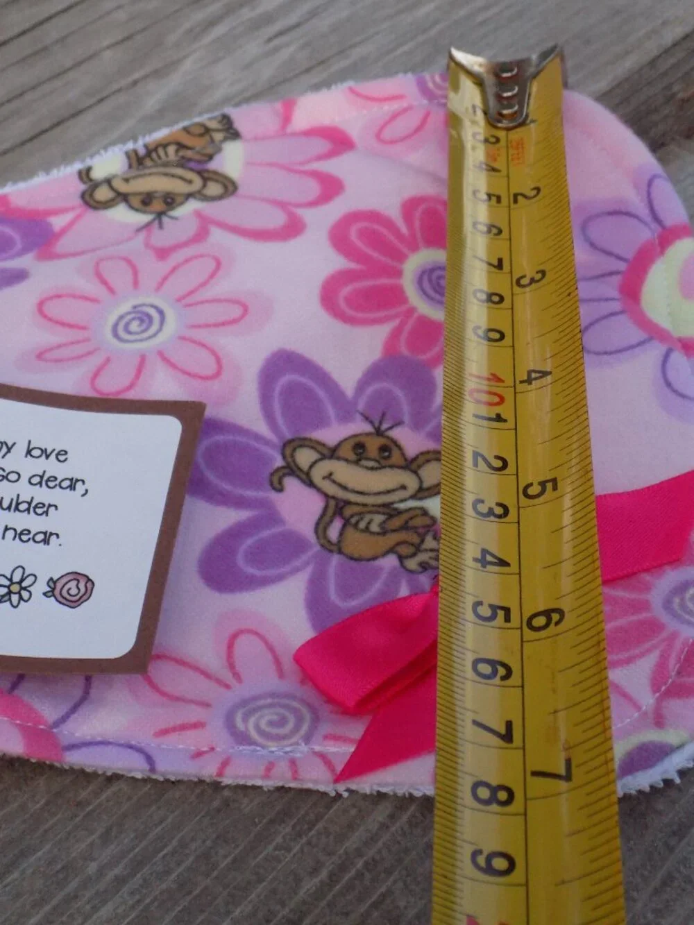 Burp Pad, Pink Flower
